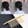 2PCS Metal Alloy Hair Side Combs Silver+Golden French Twist 10 Teeth Comb Hair Clip Hair Fork Pigtail Holders Mini Hair Tools for Wedding Daily Gift