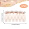Mabor 3 Pcs French Hair Comb, Wedding Pearl Hair Comb Bride Crystal Headpiece Bridal Pearl Hair Side Combs Hair Accessories for Women and Girls(Rose Gold)