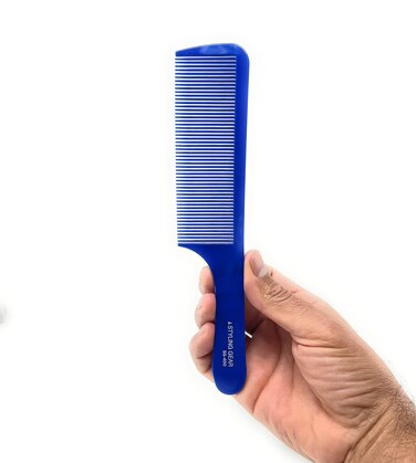 400 Barber Combs Clipper Comb Cutting Combs Flexible Styling Blending Fades Mens Combs Flattop 1 Pc.. (Blue)