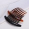 6 Pcs Plastic Hair Side Combs French Twist Comb Tortoise Side Comb Hair Clip Comb Accessories with Seven Teeth for Women Girls