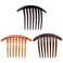 6 Pcs Plastic Hair Side Combs French Twist Comb Tortoise Side Comb Hair Clip Comb Accessories with Seven Teeth for Women Girls