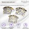French Amie Curvy 7 Teeth Large 4&rdquo; Celluloid Handmade Set of 3 Good Grip Hair Side Combs for Women and Girls