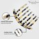 French Amie Curvy 7 Teeth Large 4&rdquo; Celluloid Handmade Set of 3 Good Grip Hair Side Combs for Women and Girls