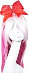 Cheerleading Hair Bows with Elastic Ponytail Holders - Cheerleader Gifts, Breast Cancer Awareness, 6 Hair Bows for Girls and Women (2pc)