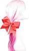 Cheerleading Hair Bows with Elastic Ponytail Holders - Cheerleader Gifts, Breast Cancer Awareness, 6 Hair Bows for Girls and Women (2pc)