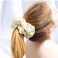 4 Packs Extra Large Scrunchie Satin Silk Hair Scrunchies Soft Big Silk Scrunchies Oversized Scrunchies Thick Elastic Fluffy Hair Ties Ponytail Holder Jumbo Scrunchies for Women and girls