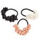 LOVEF Girl Women Pearl Hair Accessories Elastic Ties Fashion Hair Headband Ponytail Holders Hair Tie, 3Pcs Mix (including Black) 3 Count