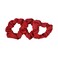 Small Scrunchies Cotton Hair Bobble - Set of 3 - Red
