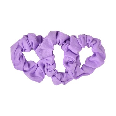 Small Scrunchies Cotton Hair Bobble - Set of 3 - Lavender