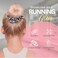 Infinity Collection Runner Scrunchie, Track and Field Hair Accessories, No Crease Premium Velvet Elastics, Gift for Women Runners (White, Black, 1 Count)