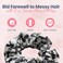 Infinity Collection Runner Scrunchie, Track and Field Hair Accessories, No Crease Premium Velvet Elastics, Gift for Women Runners (White, Black, 1 Count)