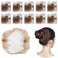 20 Pcs Invisible Hair Nets for Catering, Hair Bun Nets, Elastic Edge Mesh Hair Nets for Women, Girls, Food Service Workers (Coffee)