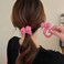 Luzen 8Pcs Thick High Elastic Hair Ties with Knot Ball High Ponytail Rubber Band Hair Tie Hair Rope Hair Band Ponytail Holder for Women Teen Girls, Black and Pink