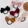 LOVEF 5 Pack Bow Bowknot Elastics Hair Ties Scrunchies Ponytail Holders Bands Ropes Women Girls