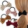 LOVEF 5 Pack Bow Bowknot Elastics Hair Ties Scrunchies Ponytail Holders Bands Ropes Women Girls