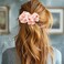 Silk Scrunchies,6Pcs Scrunchies for Women,Silk Hair Ties,Oversized Elastic Hair Ties for Frizz&amp;Breakage Prevention Women Thick Curly Hair. (Red)