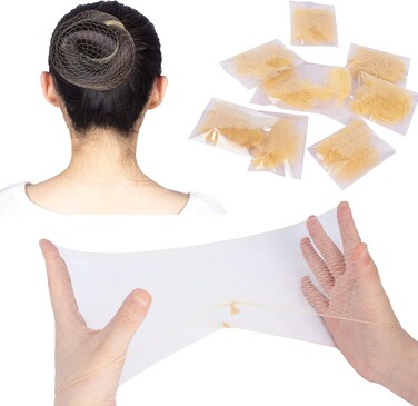 WeKen Hair Net Invisible Elastic Edge Mesh Hair Nets for Women Food Service Ballet Bun Sleeping Individual Packing 20&rdquo;