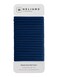Heliums Thin Seamless Hair Ties - Navy Blue - 6mm Nylon No Damage Ponytail Holders, 1.75 Inch, Medium Hold for Thin to Normal Hair - 18 Pack