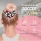 Soccer Scrunchie - Premium Velvet Hair Elastics Gift, No Crease Hair Accessories, Soccer Gifts for Girls, Teens, Players, Teams