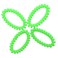 Neon Green Coil Pony Holders for Women's Hair - Set of 4