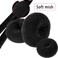 Hair Bun Maker Set with Donut, Marker, Ponytail Tool, Bobby Pins and Elastic Bands for Women and Kids (Black)