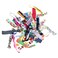 120 Printed Hair Ties No Crease Ribbon Elastics Ties Women Yoga Knotted Ponytail Holder