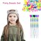 1008 Pcs Hair Beads Set with Hair Styling Tool, 500Pcs Pony Beads, 500Pcs Small Elastic Rubber Bands, 1Pcs Rattail Comb, 2Pcs Duckbill Clips, 5Pcs Quick Beaders for Kids and Girls Hair Braids