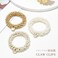 Fashey Pearl Hair Ties Elastic Ponytail Holder Beaded Hair Scrunchies Set Pearls Hair Bands Hair Accessories for Women and Girls(Pack of 3)