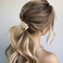 Fashey Pearl Hair Ties Elastic Ponytail Holder Beaded Hair Scrunchies Set Pearls Hair Bands Hair Accessories for Women and Girls(Pack of 3)