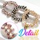Rhinestone Ponytail Holder Beaded Hair Ties Pearl Hair Scrunchies Sparkly Hair Elastics Hair Accessories for Women and Girls (Pack of 3)