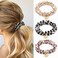 Rhinestone Ponytail Holder Beaded Hair Ties Pearl Hair Scrunchies Sparkly Hair Elastics Hair Accessories for Women and Girls (Pack of 3)