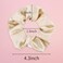 New Smooth linen Satin Bridesmaid Scrunchies 12 pack Proposal Gifts Elastics Hair Ties Scrunchies Bachelorette Party Favors Satin Bridesmaid Gift for Bridal Wedding Parties guests (White &amp; Sage