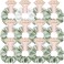 New Smooth linen Satin Bridesmaid Scrunchies 12 pack Proposal Gifts Elastics Hair Ties Scrunchies Bachelorette Party Favors Satin Bridesmaid Gift for Bridal Wedding Parties guests (White &amp; Sage