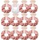 Satin Bridesmaid Scrunchies 12 pack Proposal Gifts Elastics Hair Ties Scrunchies Bachelorette Party Favors Satin Bridesmaid Gift for Bridal Wedding Parties (White &amp; Rose Gold)