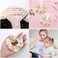 Satin Bridesmaid Scrunchies 12 pack Proposal Gifts Elastics Hair Ties Scrunchies Bachelorette Party Favors Satin Bridesmaid Gift for Bridal Wedding Parties (White &amp; Beige)
