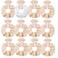 Satin Bridesmaid Scrunchies 12 pack Proposal Gifts Elastics Hair Ties Scrunchies Bachelorette Party Favors Satin Bridesmaid Gift for Bridal Wedding Parties (White &amp; Beige)