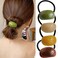 4 Pcs Acrylic Semi-Arc Ponytail Hair Ties Elastics Ponytail Holders Decorative Ponytail Holders Hair Bands Ropes Ponytail Hair Accessories for Women Girl Gift, white