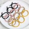 Elastic Hair Ties Elastics,Stretchy Rubber Bands,Pack of 12,Women Elastic Knotted Hair Rope Ponytail Holders for Women Girls(4 Colors)