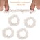 Lusofie 4PCS Pearl Hair Ties White Pearl Scrunchie Elastic Pearl Ponytail Holder Hair Ropes Hair Accessories for Women and Girls