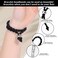 6 Pcs Adjustable Length Hair Ties for Thick Hair Afro Puff Black Women Girls, Silk Soft Ponytail Holder Puff Cuff Natural Hair Ties Loc Headband for Braided Kinky Curly Pineapples No-Slip Design