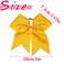 4pcs 8" Large Cheer Bows Elastics Hair Ties Bands Grosgrain Ribbon Ponytail Holder for Cheerleading Team Baseball Softball Tennis Cheerleader Bows Black Pink Blue Yellow