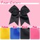 4pcs 8" Large Cheer Bows Elastics Hair Ties Bands Grosgrain Ribbon Ponytail Holder for Cheerleading Team Baseball Softball Tennis Cheerleader Bows Black Pink Blue Yellow