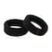 20pcs Black Hair Ties Heavy Curly Elastic Hair Ponytail Holders Solid Headbands No Seamless Cotton Hair bands women girls hair Ties accessories (Black)&hellip;