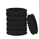 20pcs Black Hair Ties Heavy Curly Elastic Hair Ponytail Holders Solid Headbands No Seamless Cotton Hair bands women girls hair Ties accessories (Black)&hellip;