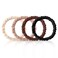 4Pcs 100% Mulberry Silk Scrunchies Hair Care, Mulberry Silk Skinny Hair Ties Elastic, 22 Momme Mulberry Silk Hair Ties Scrunchies Set Women Curly Thin Hair Srevela
