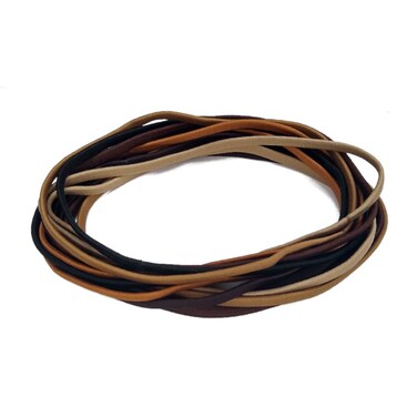 12 Extra Large Hair Ties for Dreadlocks and Thick Hair, Long and Oversized (Brown Assortment)