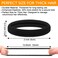 Black Hair Ties No Damage 100 PCS Ponytail Holders Elastic Hair Ties Thick Hair Bands for Women Girls Thick Curly Hair