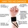 Black Hair Ties No Damage 100 PCS Ponytail Holders Elastic Hair Ties Thick Hair Bands for Women Girls Thick Curly Hair