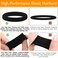 Black Hair Ties No Damage 100 PCS Ponytail Holders Elastic Hair Ties Thick Hair Bands for Women Girls Thick Curly Hair