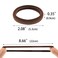 50 Pcs Thick Hair Ties Seamless Hair Bands Ponytail Holder Soft No Break Hair Bands for Women (Brown)